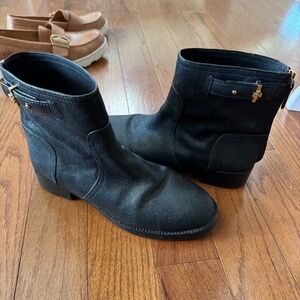 Tory Burch size 10 Leather Boots Booties Black NWOB